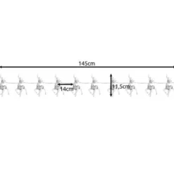 LED-ljusslinga renar 10 LED varmvit batteridriven 133 cm