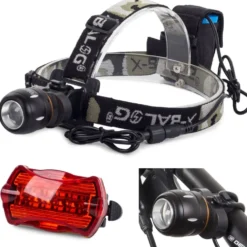 LED-pannlampa med fram- och baklykta för cykel