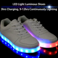 LED skor sneakers Barn/Vuxna, VITA - storlek 27-45