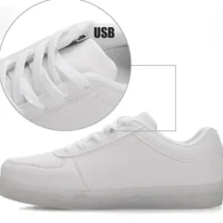 LED skor sneakers Barn/Vuxna, VITA - storlek 27-45