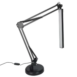 LED-skrivbordslampa med klämma USB 10 nivåer 3500–6000K svart