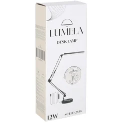 LED-skrivbordslampa med klämma USB 10 nivåer 3500–6000K svart