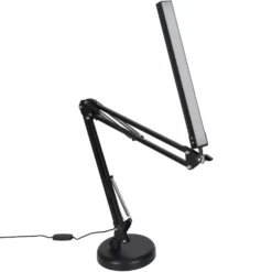 LED-skrivbordslampa med klämma USB 10 nivåer 3500–6000K svart