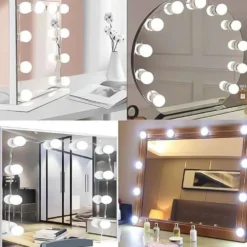 LED-spegelbelysning med 10 justerbara lampor