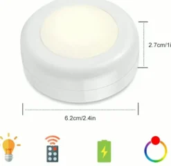 LED Spotlights 6-pack med Fjärrkontroll – RGB Färgbyte & Dimmer – Inomhus/Utomhusbelysning