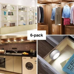LED Spotlights 6-pack med Fjärrkontroll – RGB Färgbyte & Dimmer – Inomhus/Utomhusbelysning