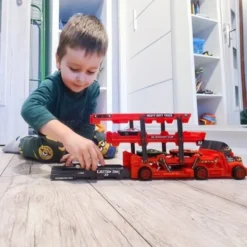 Leksaksbilar med transporter / 7-delars set för kreativ lek