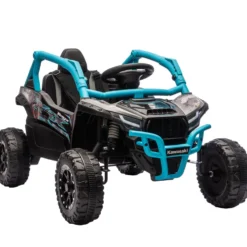 Licensierad Kawasaki Teryx KRX 1000 12V elektrisk åkbil för barn, fjärrkontroll, bakfjädring, blå