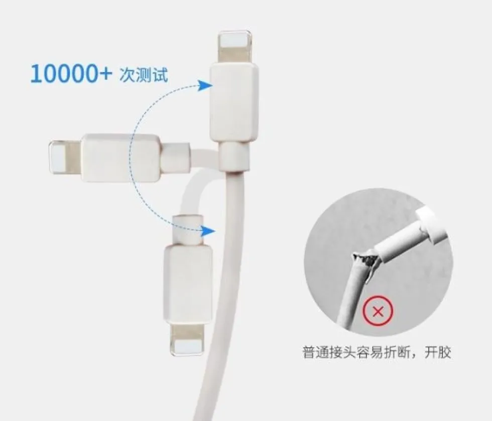 Lightning-kabel till iPhone & iPad, 2 meter, Vit-- CE Certifikat