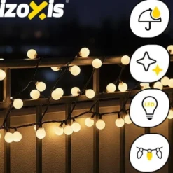 Ljusslinga 30 m 300 LED varmvitt 8 lägen IP44 för inom/utomhus