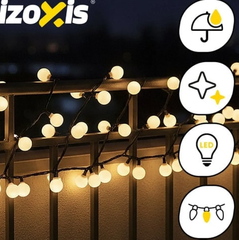 Ljusslinga 30 m 300 LED varmvitt 8 lägen IP44 för inom/utomhus