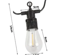 Ljusslinga utomhus 20 LED varmvit 20 m IP44