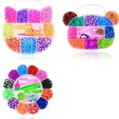 Loom Bands Kit - 600st i olika färger och flera tillbehör