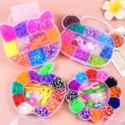 Loom Bands Kit - 600st i olika färger och flera tillbehör
