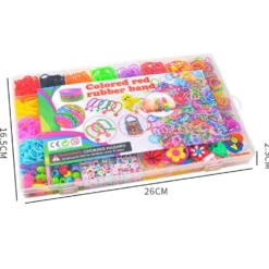 Loom Bands Kit - 600st i olika färger och flera tillbehör