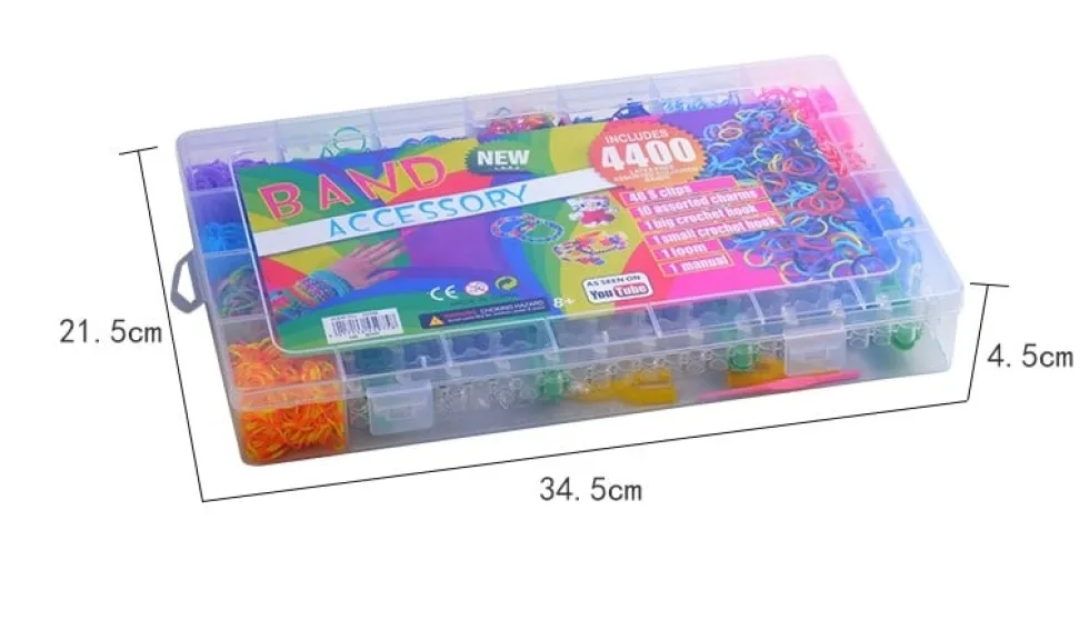 Loom Bands Kit - 4400st och tillbehör.