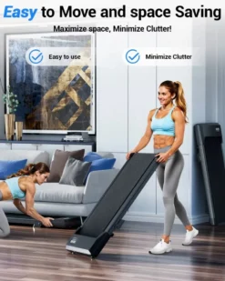 Löparband Foldbar Walking Pad gåband löpband träning med 6 % lutning – 2.5 HP motor upp till 6,1 km/h