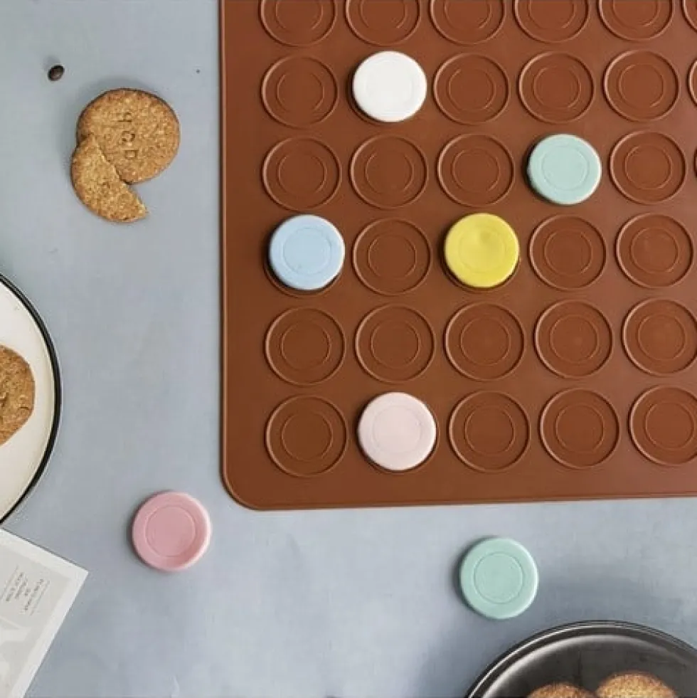Macaron kakform i silikon 48-platser