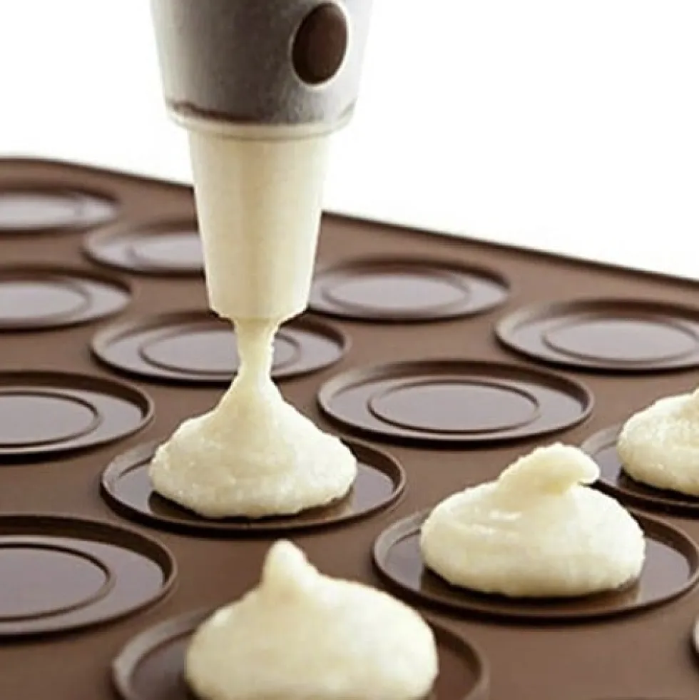 Macaron kakform i silikon 48-platser