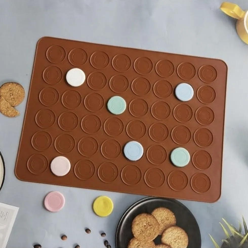 Macaron kakform i silikon 48-platser