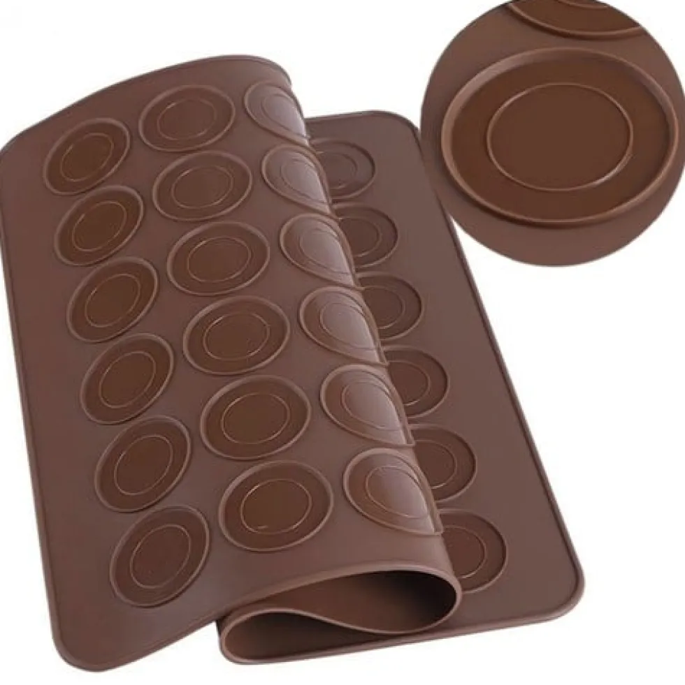 Macaron kakform i silikon 48-platser