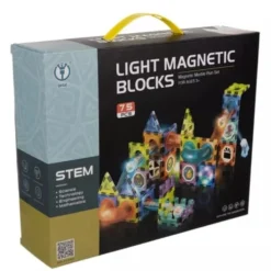 Magnetic tiles 75 delar / Magnetiska byggklossar för barn