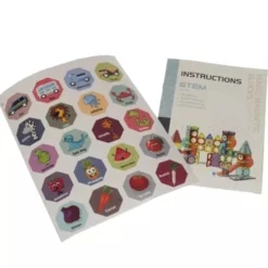 Magnetic tiles 75 delar / Magnetiska byggklossar för barn