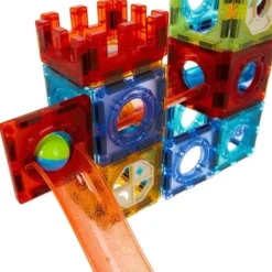 Magnetiska byggblock bollbana 96 delar ABS flerfärgad 3+ år