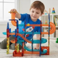 Magnetiska byggblock bollbana 96 delar ABS flerfärgad 3+ år