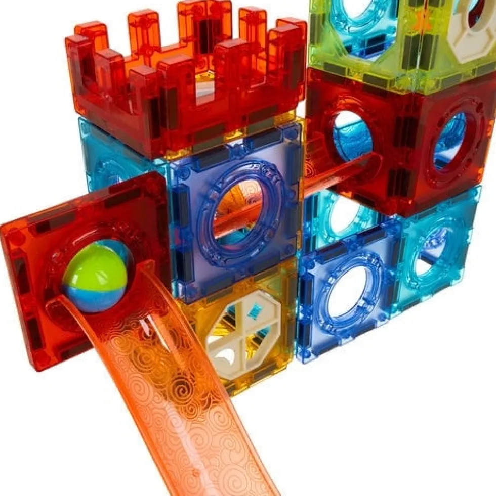 Magnetiska byggblock 3D kulbana 110 delar med LED, 3+ år
