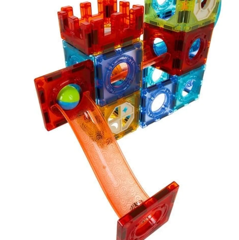 Magnetiska byggblock 3D kulbana 110 delar med LED, 3+ år