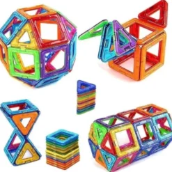 Magnetiska plattor brickor Tile Bygg med 40st Magneter multifärg