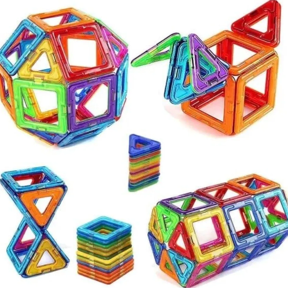 Magnetiska plattor brickor Tile Bygg med 40st Magneter multifärg