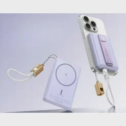 Magnetisk Powerbank 5000 mAh – Trådlös Laddning 15W & 20W Snabbladdning USB-C/Lightning