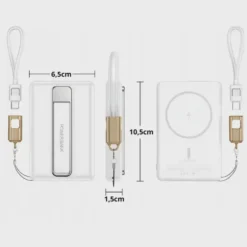 Magnetisk Powerbank 5000 mAh – Trådlös Laddning 15W & 20W Snabbladdning USB-C/Lightning