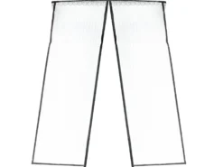 Magnetiskt myggnät för dörr 110x220 cm svart polyester med stift