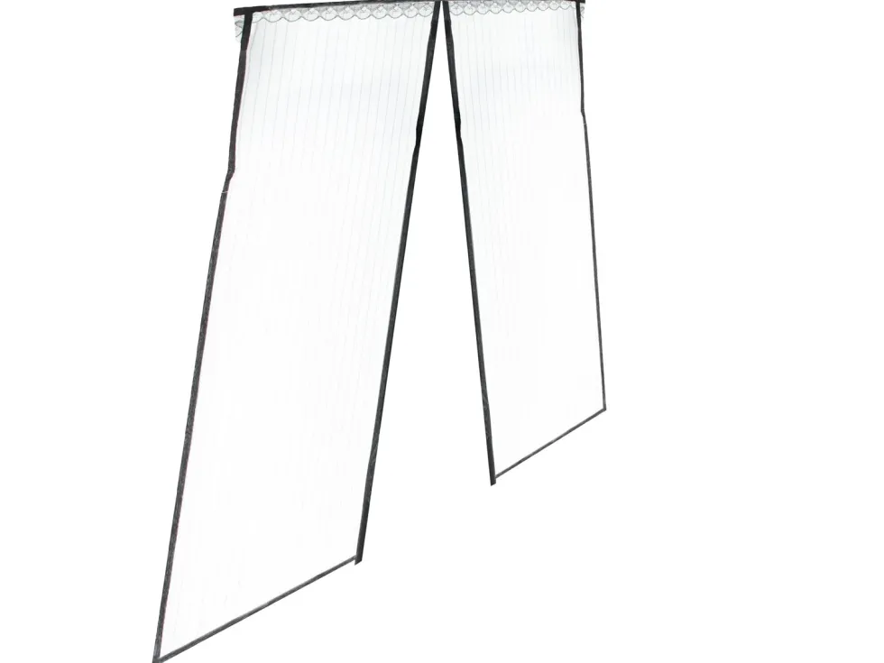 Magnetiskt myggnät för dörr 160x230 cm svart med klämmor