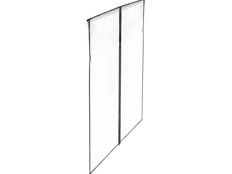 Magnetiskt myggnät för dörr 160x230 cm svart med klämmor