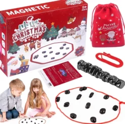 Magnetiskt schackspel - 2024 familjespel - Kul magnet schackspel magneter X-mas
