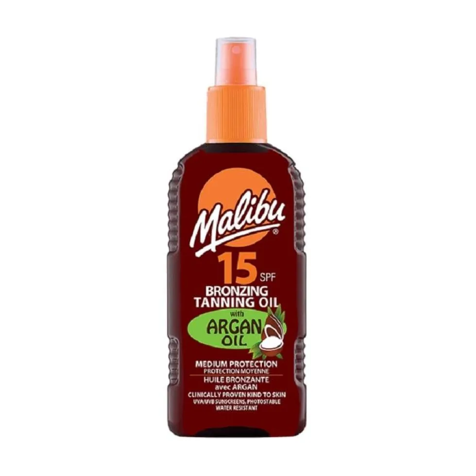 Malibu Bronzing Tanning Oil With Argan Oil SPF15 200ml
