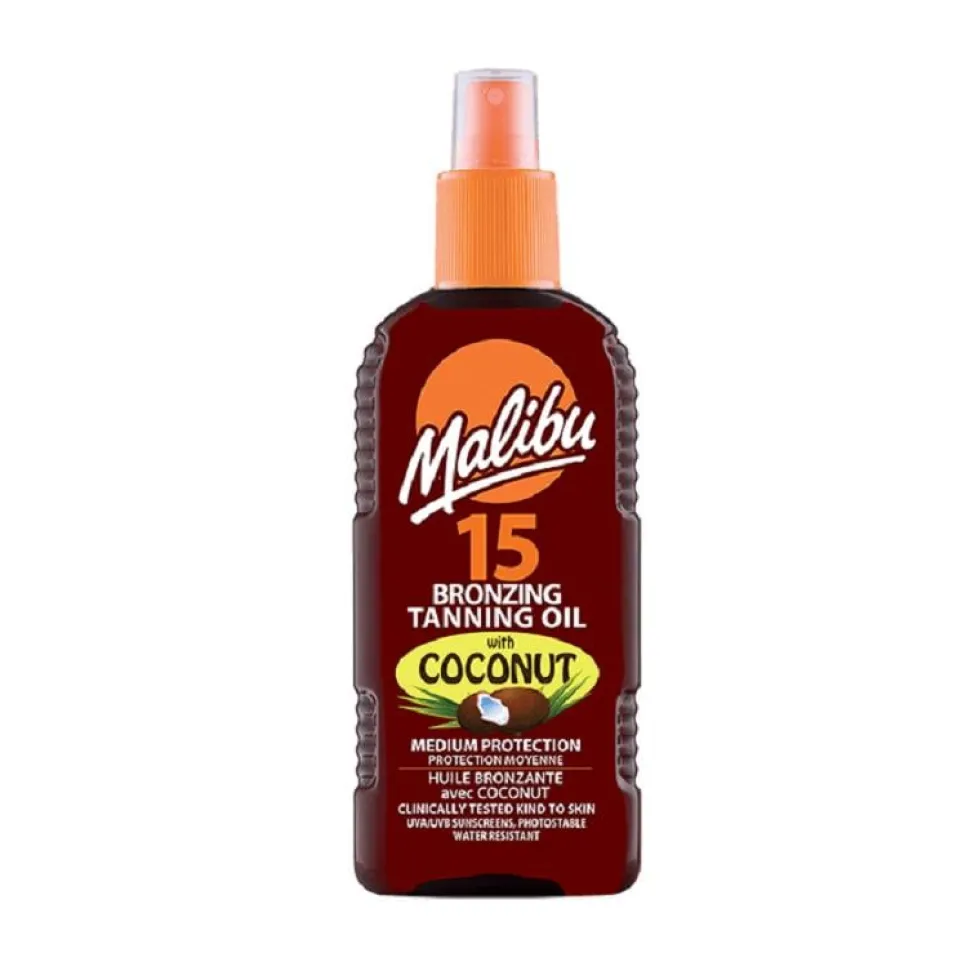Malibu Bronzing Tanning Oil With Coconut SPF15 200ml