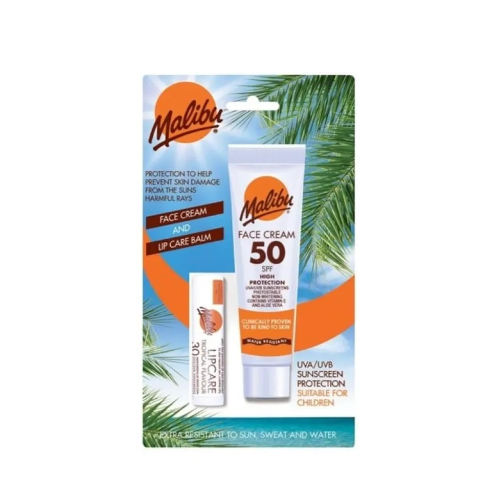 Malibu Face Sun Lotion 50 40ml and Lip Balm