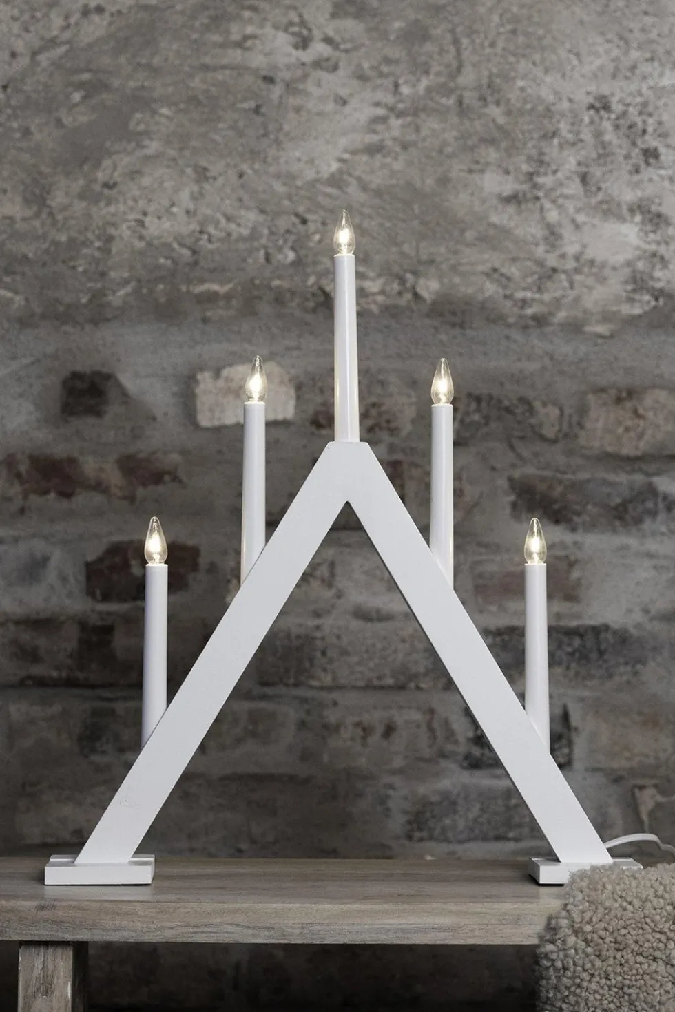 Markslöjd Ariele adventsljusstake vit, 52 cm