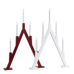 Markslöjd Bjurfors adventsljusstake röd och vit, 77 cm
