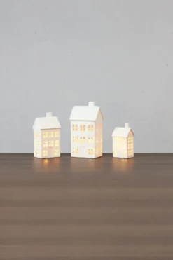 Markslöjd - Eton dekorationshus vit, 3-pack