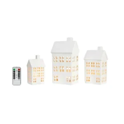 Markslöjd - Eton dekorationshus vit, 3-pack