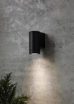 Markslöjd Pipe fasadlampa 1L svart