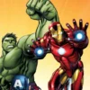 Marvel Avengers badhandduk 70 x 140 cm