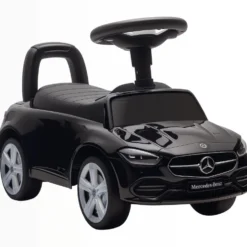 Mercedes-Benz C-Klass Åkleksak för barn 18-36 månader med tuta, motorljud och förvaringsutrymme - Svart