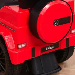 Mercedes G350 Licensierad åkbil för barn i åldrarna 1-3, avtagbart skyddstak och ledstång, 85,5x40,5x95 cm, röd